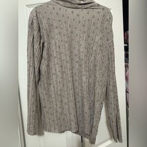 Zara pleated mock neck blouse